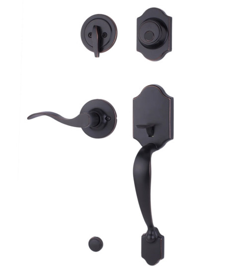 Weslock R2825-1X10020 Parkside Dummy Handleset with Right Hand New Haven Lever Oil Rubbed Bronze Finish