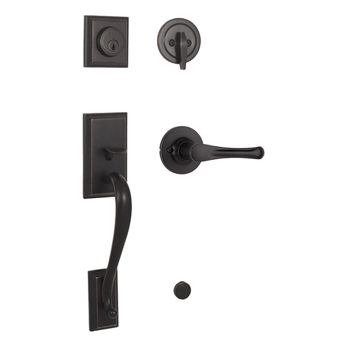 Weslock 02830-1V1FR2D Mercy Single Cylinder Handleset with Somerset Lever Oil Rubbed Bronze Finish