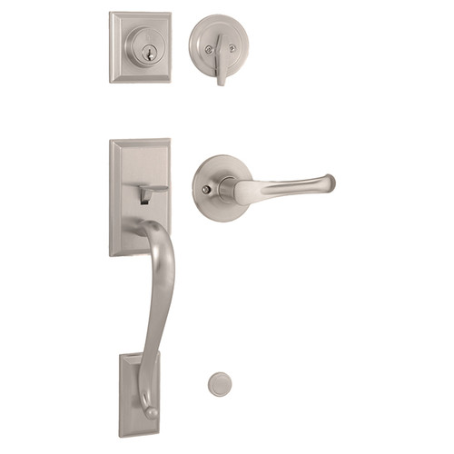 Weslock 02830-NVNFR2D Mercy Single Cylinder Handleset with Somerset Lever Satin Nickel Finish