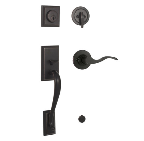 Weslock L2830-1X1FR2D Mercy Single Cylinder Handleset with Left Hand New Haven Lever Oil Rubbed Bronze Finish