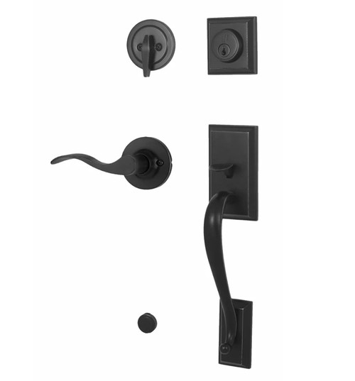 Weslock R2830-2X2FR2D Mercy Single Cylinder Handleset with Right Hand New Haven Lever Matte Black Finish