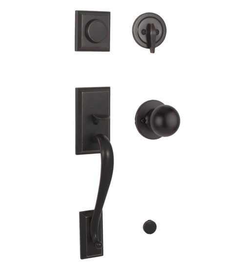 Weslock 02835-1G10020 Mercy Dummy Handleset with Hudson Knob Oil Rubbed Bronze Finish