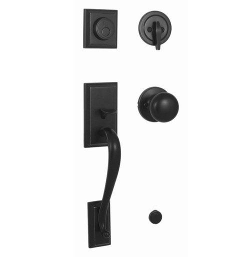 Weslock 02835-2S20020 Mercy Dummy Handleset with Salem Knob Matte Black Finish