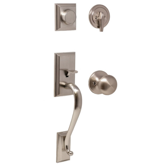 Weslock 02835-NSN0020 Mercy Dummy Handleset with Salem Knob Satin Nickel Finish