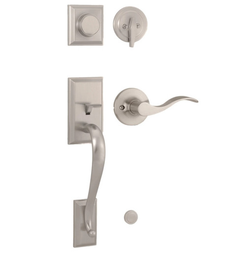 Weslock L2835-NXN0020 Mercy Dummy Handleset with Left Hand New Haven Lever Satin Nickel Finish