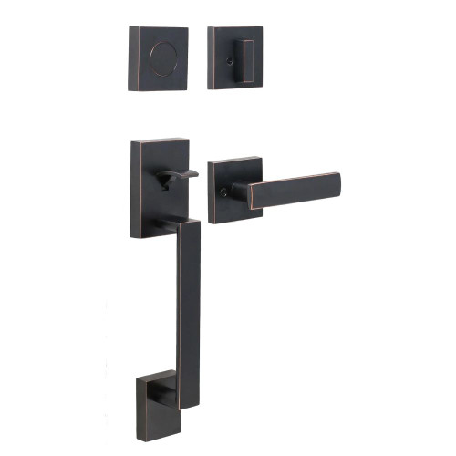 Weslock 02885-1310020 Brookside Dummy Handleset with Utica Lever Trim Oil Rubbed Bronze Finish