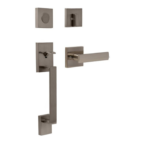 Weslock 02885-N3N0020 Brookside Dummy Handleset with Utica Lever Trim Satin Nickel Finish