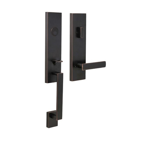 Weslock 02875-1310020 Leighton Dummy Handleset with Utica Lever Trim Oil Rubbed Bronze Finish