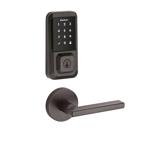 Kwikset 939WIFITSCR-720HFLRDT-11P Halo Wi-Fi Enabled Smart Lock Deadbolt with Touchscreen and Halifax Lever with Round Rose Venetian Bronze Finish