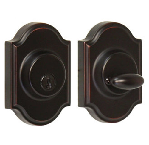 Weslock 01771-1-1SL23 Single Cylinder Premiere Deadbolt with Adjustable Latch and Deadbolt Strike Oil Rubbed Bronze Finish