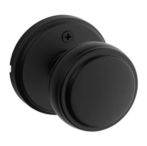 Kwikset 788SOK-514 Sora Knob with Traditional Round Rose Half Dummy Matte Black Finish