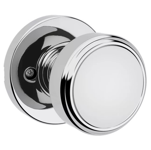 Kwikset 488MNKRDT-26 Maven Knob Round Rose Half Dummy Lock Bright Chrome Finish