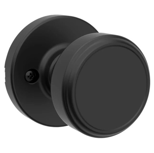 Kwikset 488MNKRDT-514 Maven Knob Round Rose Half Dummy Lock Matte Black Finish