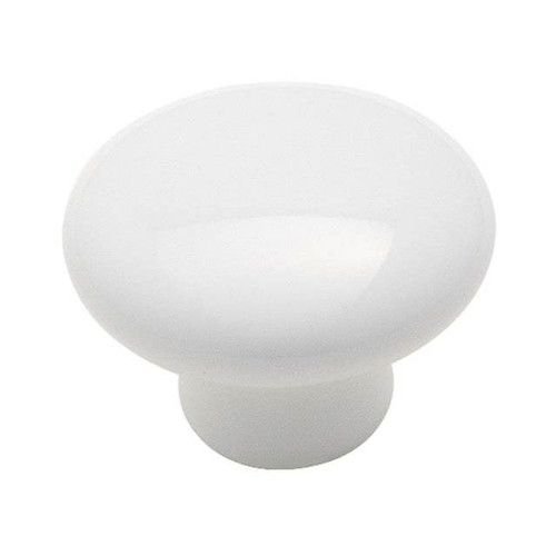 Amerock 232WHT 1-1/4" (32 mm) Allison Value Knob White Finish