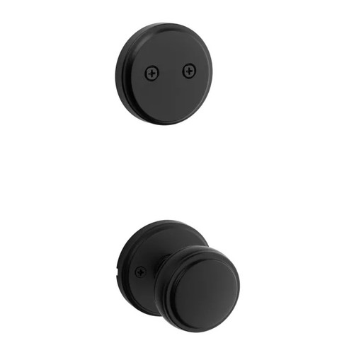 Kwikset 973SOK-514 Dummy Interior Sora Knob with Traditional Round Rose Trim Matte Black Finish