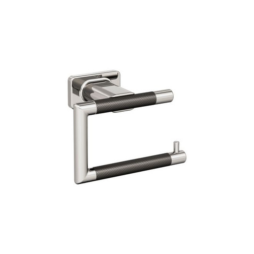 Amerock BH26617PNGM Esquire Euro Tissue Roll Holder Polished Nickel by Gunmetal Finish