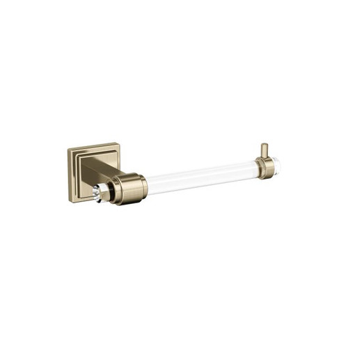 Amerock BH36061CBBZ Glacio Euro Tissue Roll Holder Clear by Golden Champagne Finish