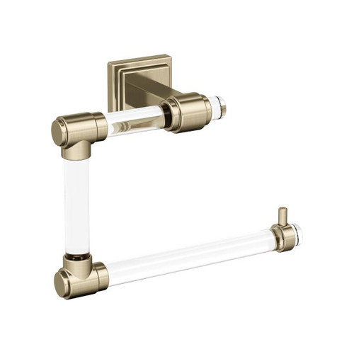 Amerock BH36062CBBZ Glacio Towel Ring Clear by Golden Champagne Finish