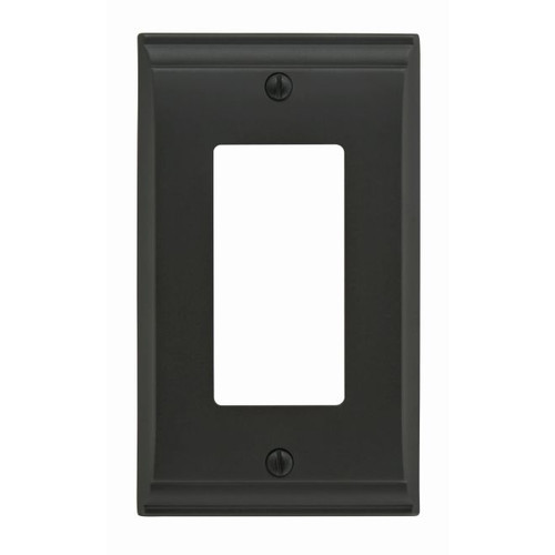Amerock BP36504BBR 4-9/10" x 2-9/10" Candler Single Rocker Wall Plate Black Bronze Finish