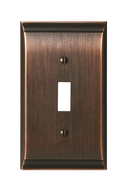 Amerock BP36500ORB 4-9/10" x 2-9/10" Candler Single Toggle Wall Plate Oil Rubbed Bronze Finish