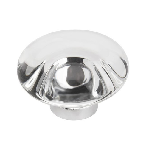 Amerock BP36652C26 Glacio 1-3/4" Cabinet Knob Clear by Bright Chrome Finish