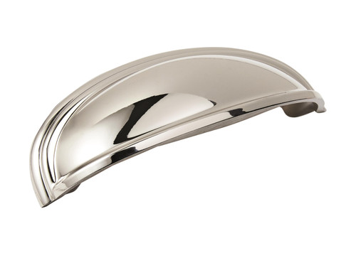 Amerock BP36640PN 3" (76 mm) and 4" (102 mm) Center to Center Ashby Cup Pull Polished Nickel Finish