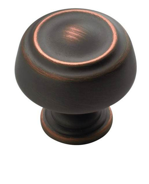 Amerock BP53700ORB-10PACK Pack of 10 1-1/4" (32 mm) Diameter Kane Cabinet Knob Oil Rubbed Bronze Finish