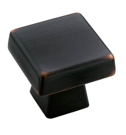 Amerock BP55271ORB 1-3/16" (30 mm) Blackrock Square Cabinet Knob Oil Rubbed Bronze Finish Amerock BP55271ORB 1-3/16" (30 mm) Blackrock Square Cabinet Knob Oil Rubbed Bronze Finish
