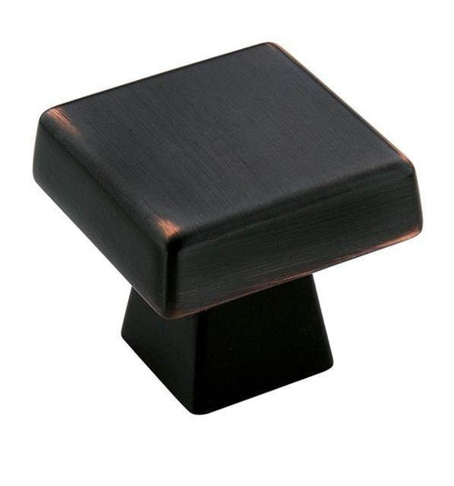 Amerock BP55273ORB 1-1/2" (38 mm) Blackrock Oversized Square Cabinet Knob Oil Rubbed Bronze Finish