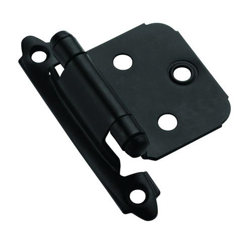 Amerock BPR3429FB Variable Overlay Self Closing Face Mount Cabinet Hinge 2 Pack Flat Black Finish