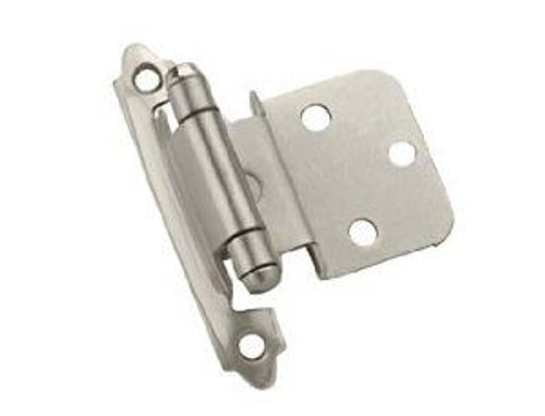Amerock CM7128G10 3/8" (10 mm) Inset Self Closing Face Mount Cabinet Hinge Satin Nickel Finish *Must be Purchased in Multiples of 100*