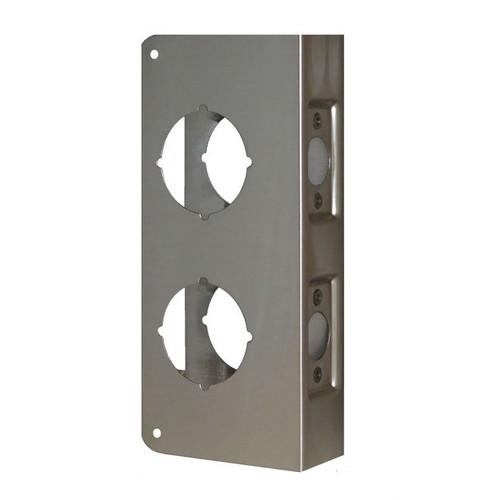 Don-Jo 261-S-CW Satin Steel Door Wrap-Around with 2-1/8" Holes with 3-5/8" centers