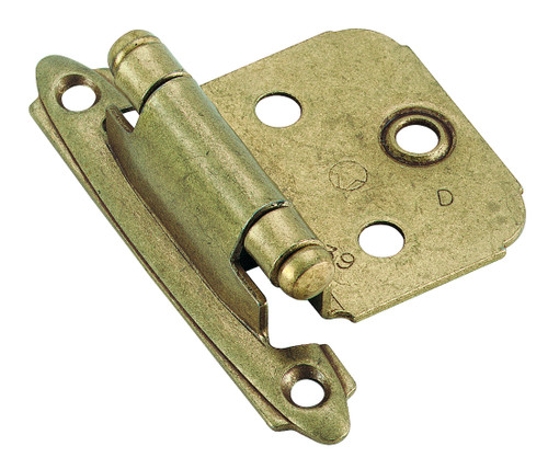 Amerock BPR3429BB Variable Overlay Self Closing Face Mount Cabinet Hinge 2 Pack Burnished Brass Finish