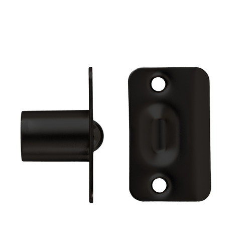 GEO BCRC-MB Adjustable Ball Catch with Radius Corner Faceplate and Strike Matte Black Finish