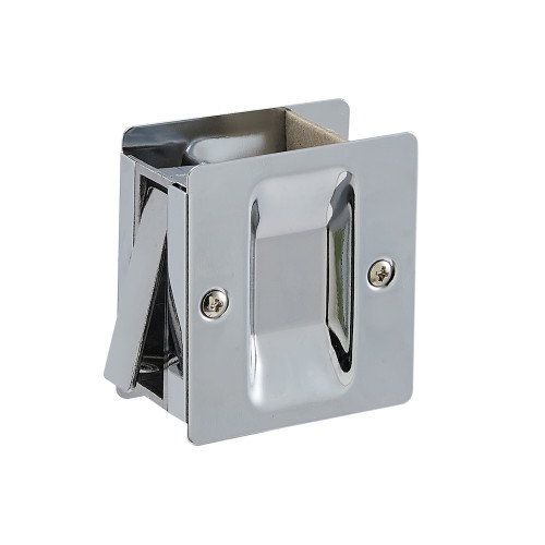 GEO SDPS-PC 1-3/4" x 2-1/4" Passage Sliding Door Lock Polished Chrome Finish