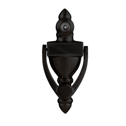 GEO KV160UL-MB 4" Door Knocker with 20 Minute UL Fire Rated 160 Degree Door Viewer for 1/2" Hole for 1-1/8" to 1-7/8" Door Matte Black Finish