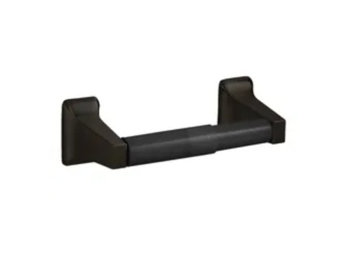 GEO OLSPHW-MB 2-1/4" x 7-1/8" Olson Surface Paper Holder with White Roller Matte Black Finish