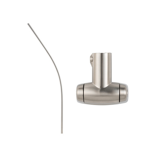 GEO SRC5F-SN 5' Curved Shower Rod with Flange Satin Nickel Finish