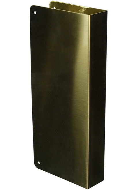 Don-Jo 90-AB-CW Antique Brass Blank Door Wrap-Around with Trim Screws