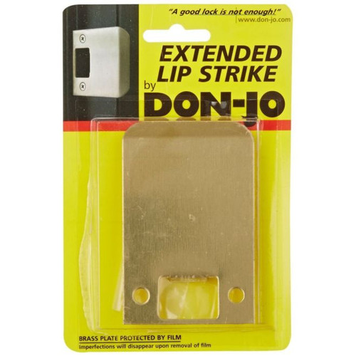 Don-Jo EL-103-605 Polished Brass Extended Lip Strike