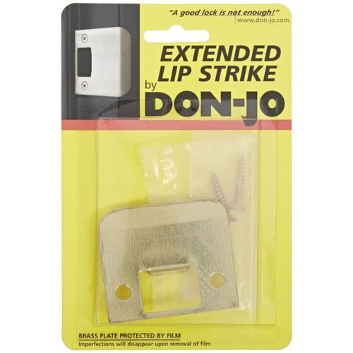 Don-Jo EL-115-605 Polished Brass Extended Lip Strike