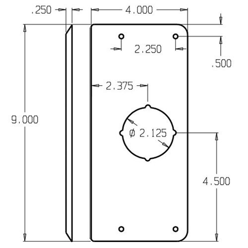 Don-Jo EM-2-605 Polished Brass Scar Plate