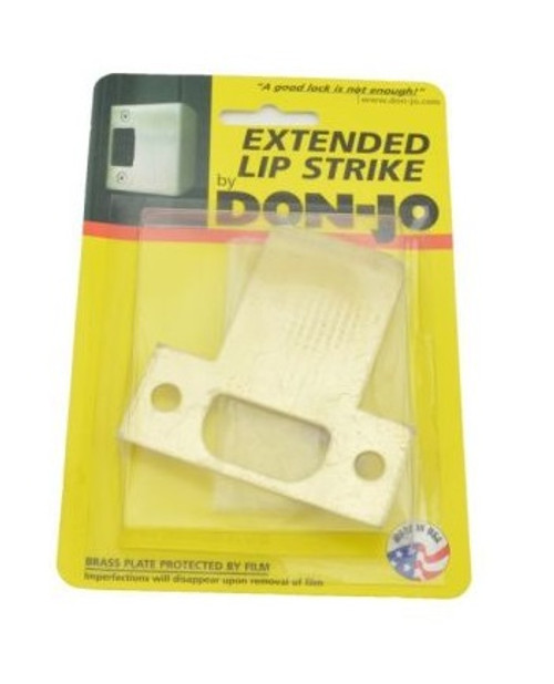 Don-Jo ETS-125-605 Polished Brass Extended Lip Strike