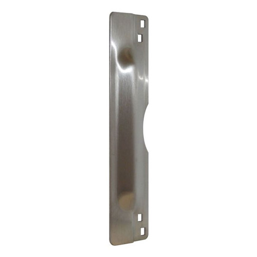 Don-Jo LP-111-630 Satin Steel Latch Protector for Outswinging Entrance Doors