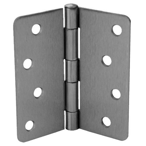 Don-Jo RPB74040-14-652 US26D Satin Chrome Plated, Clear Coated 4" 1/4 Radius Residential Hinge