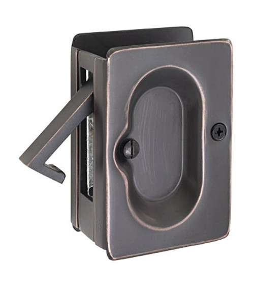 Emtek 2101US19 Flat Black Passage Pocket Door Lock