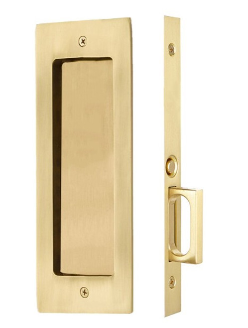 Emtek 2114US7 French Antique Modern Rectangular Passage Pocket Door Mortise Lock