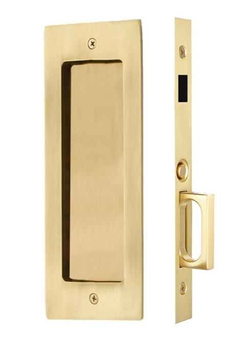 Emtek 2116US7 French Antique Modern Rectangular Dummy Pocket Door Mortise Lock