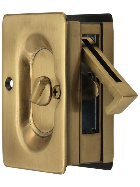 Emtek 2102US7 French Antique Privacy Pocket Door Lock