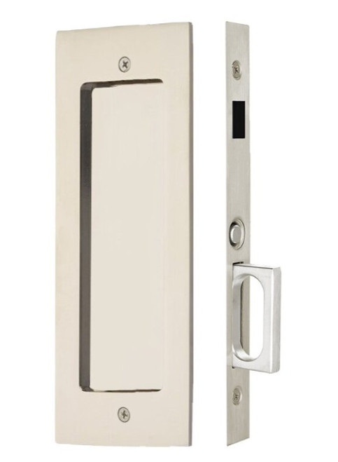 Emtek 2116US14 Polished Chrome Modern Rectangular Dummy Pocket Door Mortise Lock